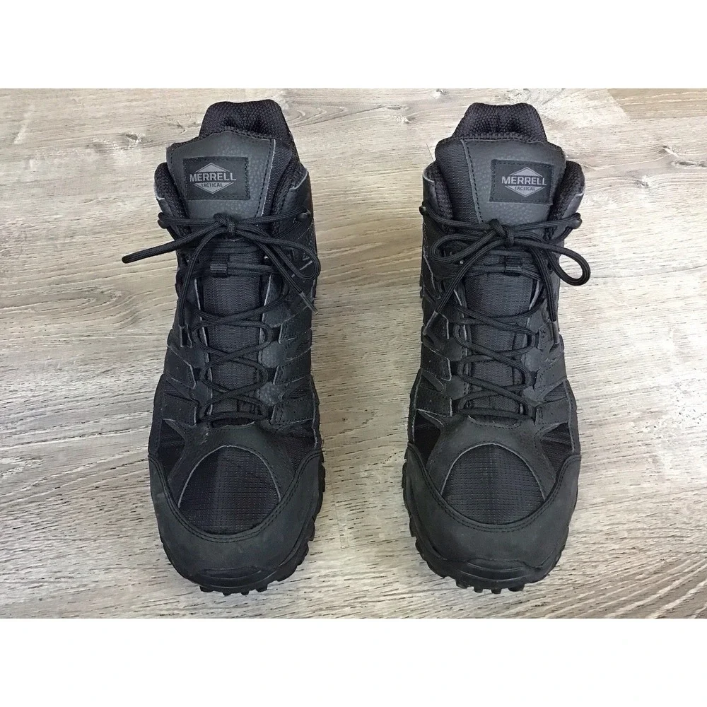 Merrel J15853 Men's Moab 2 Mid Tactical Waterproof Black Boots Size 14 M Boot